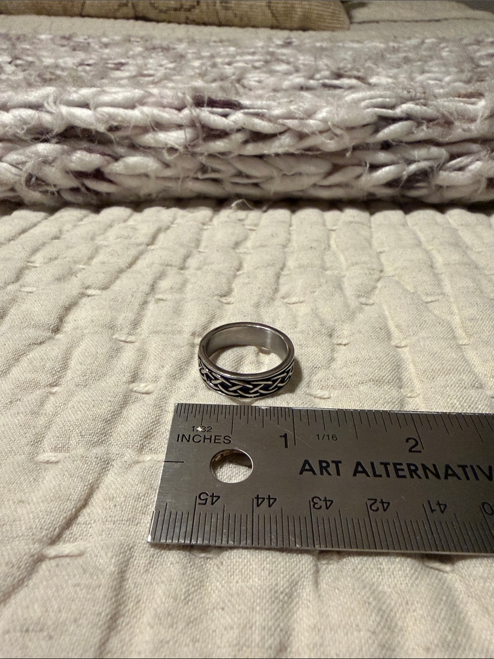 Stainless Celtic Knot Band Ring - Size 10